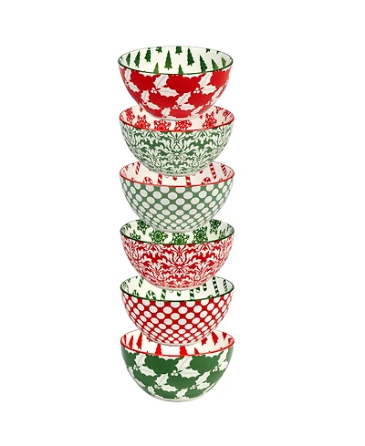 Certified International Winter Medley oz All Purpose Bowls Set of 6