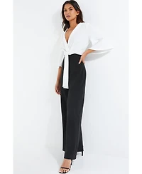 Quiz Women's Two Toned Scuba Crepe Jumpsuit