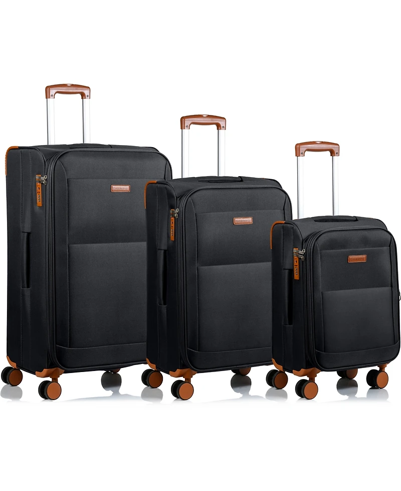 Champs Classic 3 Piece Softside Luggage Set