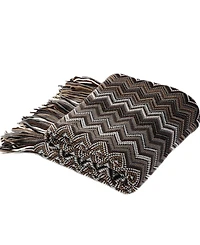 Battilo Lifestyle Colorful Chevron Bohemian Knit Throw, 51" x 80"