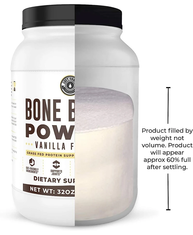 Bone Broth Protein, Left Coast Performance, Vanilla, 32oz