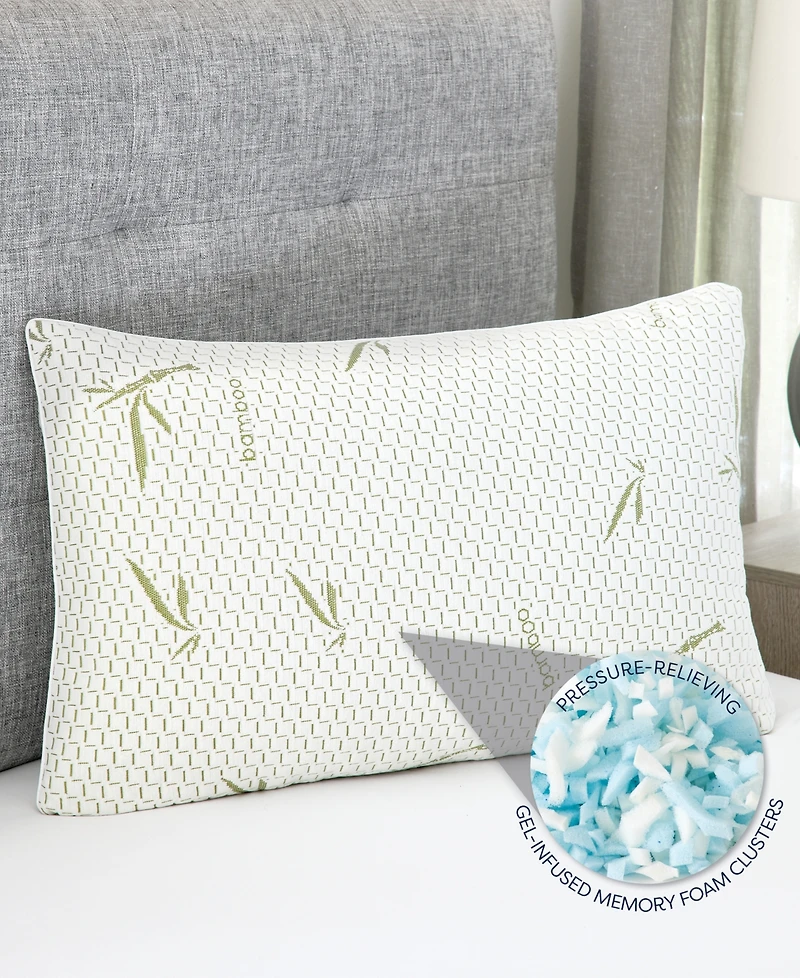 ProSleep Rayon from Bamboo Gel-Infused Memory Foam Cluster Pillow, Jumbo