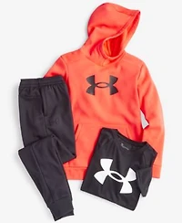 Under Armour Big Little Boys Logo T Shirt Hoodie Fleece Pants Sets Matching Outfits