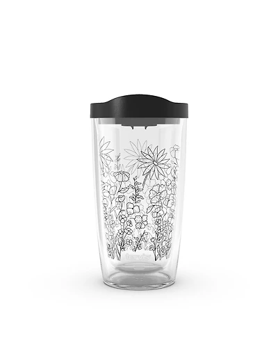 Tervis Wildflower Crystal Collection Made in Usa Double Walled Insulated Tumbler Travel Cup Keeps Drinks Cold & Hot, 16oz