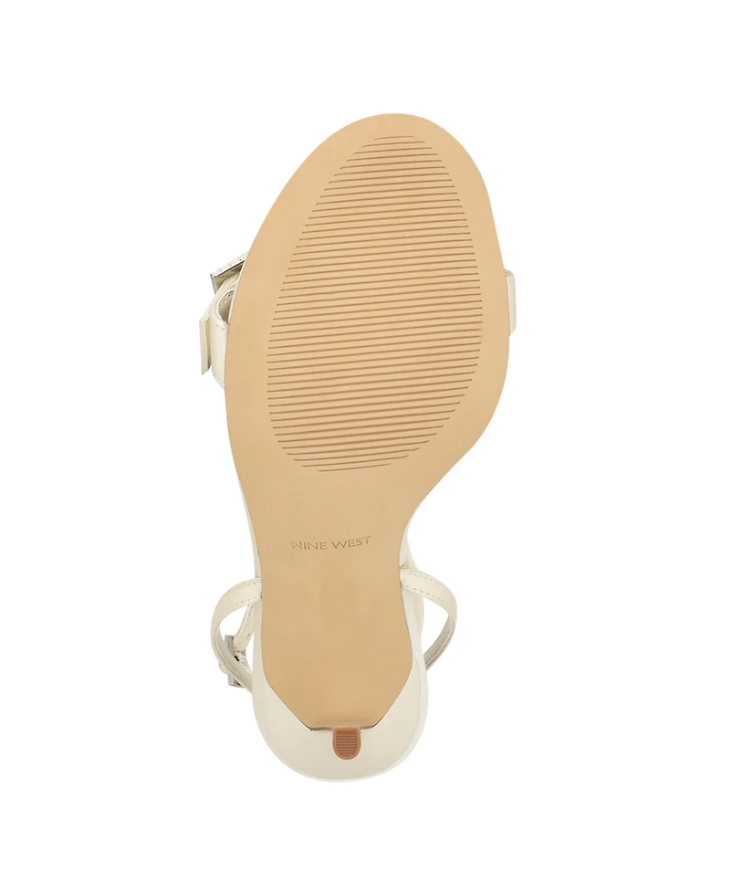 Nine West Women's Moras Bridal Embellished Strappy Stiletto Sandals
