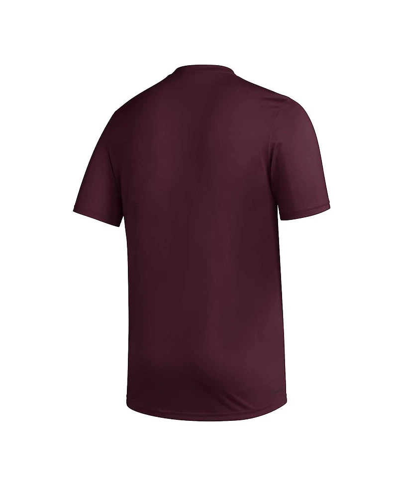 Men's adidas Maroon Mississippi State Bulldogs Aeroready Pregame T-shirt