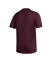 Men's adidas Maroon Mississippi State Bulldogs Aeroready Pregame T-shirt