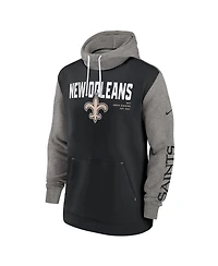 Men's Nike Black New Orleans Saints Fashion Color Block Pullover Hoodie