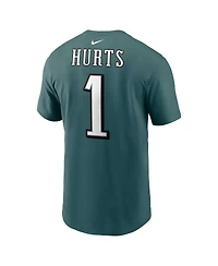 Men's Nike Jalen Hurts Midnight Green Philadelphia Eagles Player Name and Number T-shirt