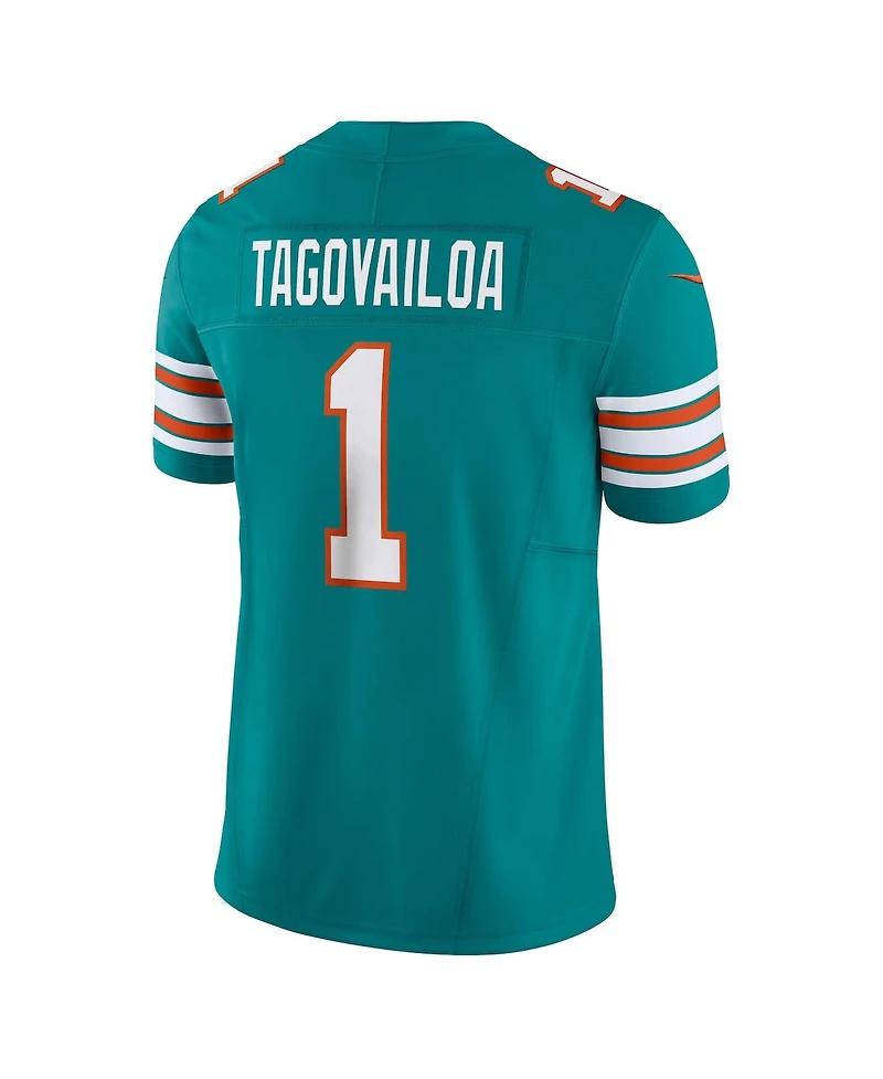 Men's Nike Tua Tagovailoa Aqua Miami Dolphins Alternate Vapor F.u.s.e. Limited Jersey