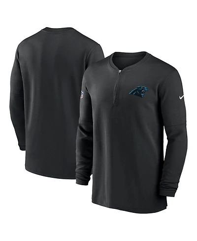 Men's Nike Black Carolina Panthers 2023 Sideline Performance Long Sleeve Quarter-Zip Top