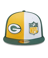 Men's New Era Gold, Green Green Bay Packers 2023 Sideline 59FIFTY Fitted Hat