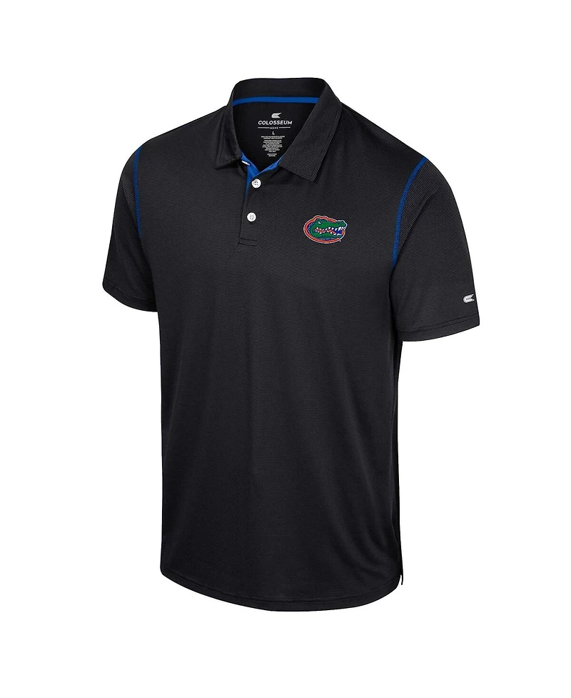 Men's Colosseum Black Florida Gators Cameron Polo Shirt
