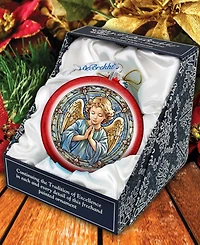 Designocracy Little Angel Ball Christmas Mercury Glass Ornaments G. DeBrekht