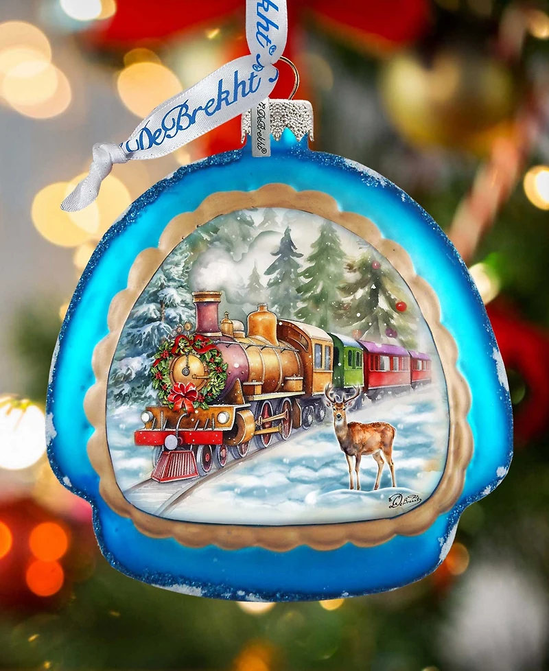 Designocracy Polar Express Rainbow Christmas Mercury Glass Ornaments G. DeBrekht