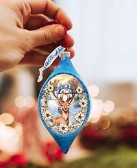Designocracy Majestic Forest Deer Drop Holiday Mercury Glass Ornaments G. DeBrekht