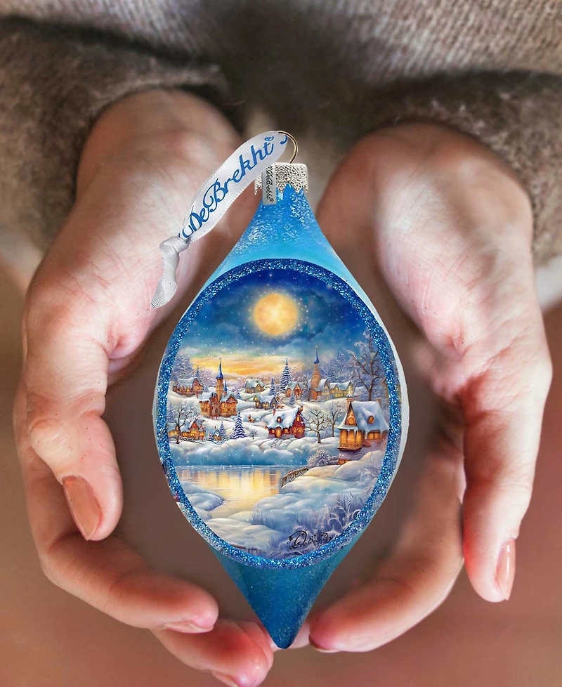 Designocracy Magic Christmas Night Drop Christmas Mercury Glass Ornaments G. DeBrekht