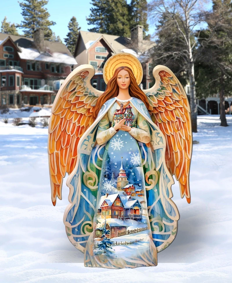 Designocracy Blessing Home Angel 32" Christmas Outdoor Garden Decor G. DeBrekht