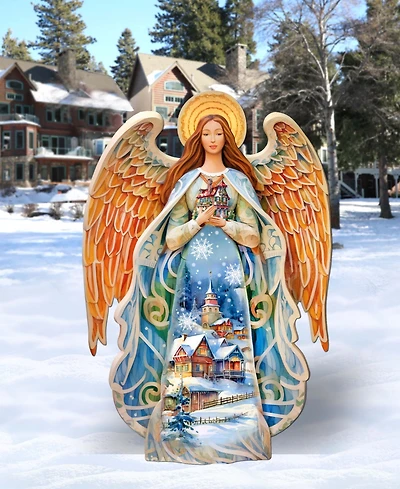 Designocracy Blessing Home Angel 32" Christmas Outdoor Garden Decor G. DeBrekht