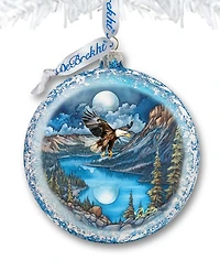 Designocracy Flying Eagle Mercury Glass Christmas Ornaments G. DeBrekht