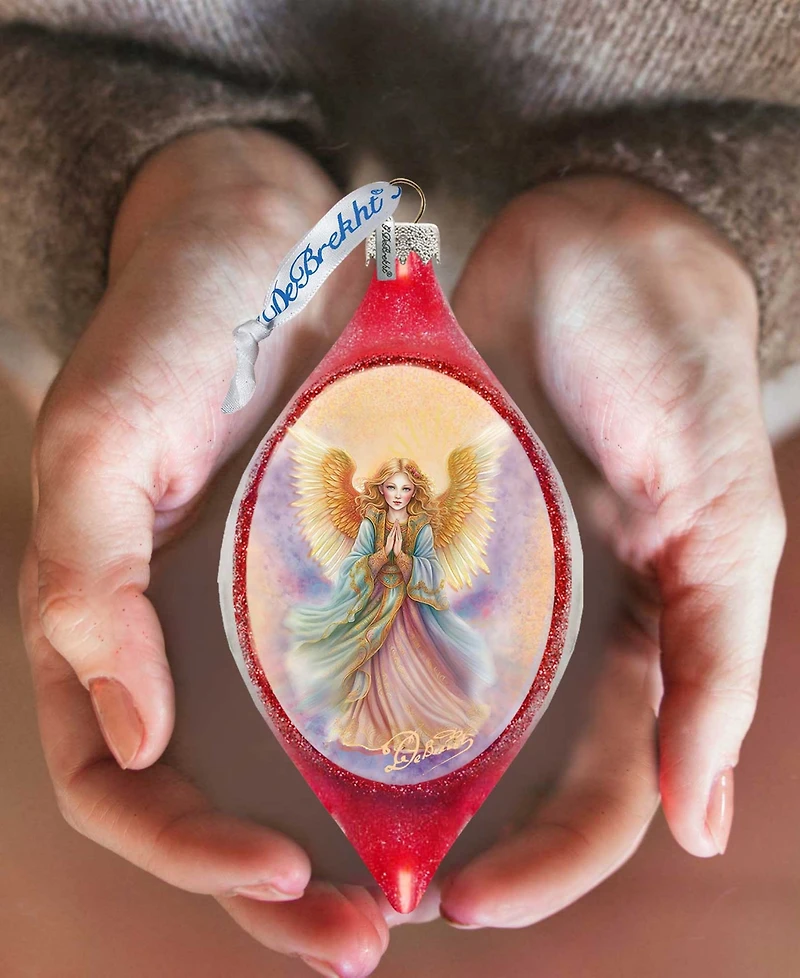 Designocracy Angel Drop Christmas Mercury Glass Ornaments G. DeBrekht