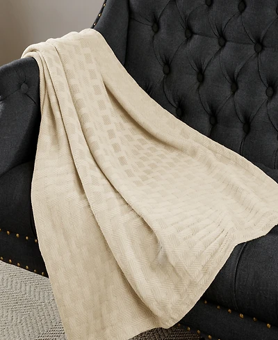 Superior Basket Weave All Season Cotton Blanket