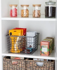 Smart Design Nestable 12 x 12 x 6 inch Basket Organizer with Handles - Set of 4