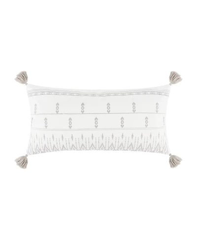 Levtex Tamiya Tassel Embroidered Decorative Pillow, 12" x 24"