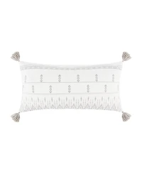 Levtex Tamiya Tassel Embroidered Decorative Pillow, 12" x 24"