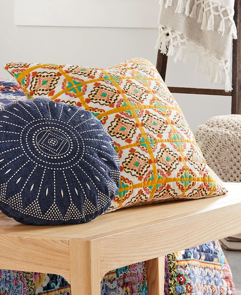 Levtex Bertelli Tile Quilted Decorative Pillow, 18" x 18"