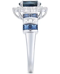 Sapphire (2-1/2 ct. t.w.) & Diamond (3/8 ct. t.w.) Halo Ring in 14k Gold (Also in Ruby & Emerald)