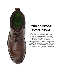 Vance Co. Men's Fegan Tru Comfort Foam Cap Toe Lace-Up Ankle Boots
