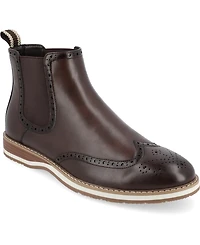 Vance Co. Men's Thorpe Tru Comfort Foam Wingtip Slip-On Chelsea Boots