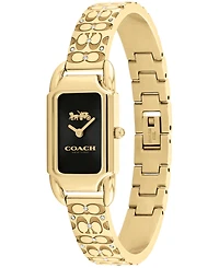 Coach Women's Cadie Gold-Tone Stainless Steel Bangle Bracelet Watch 17.5 x 28.5mm