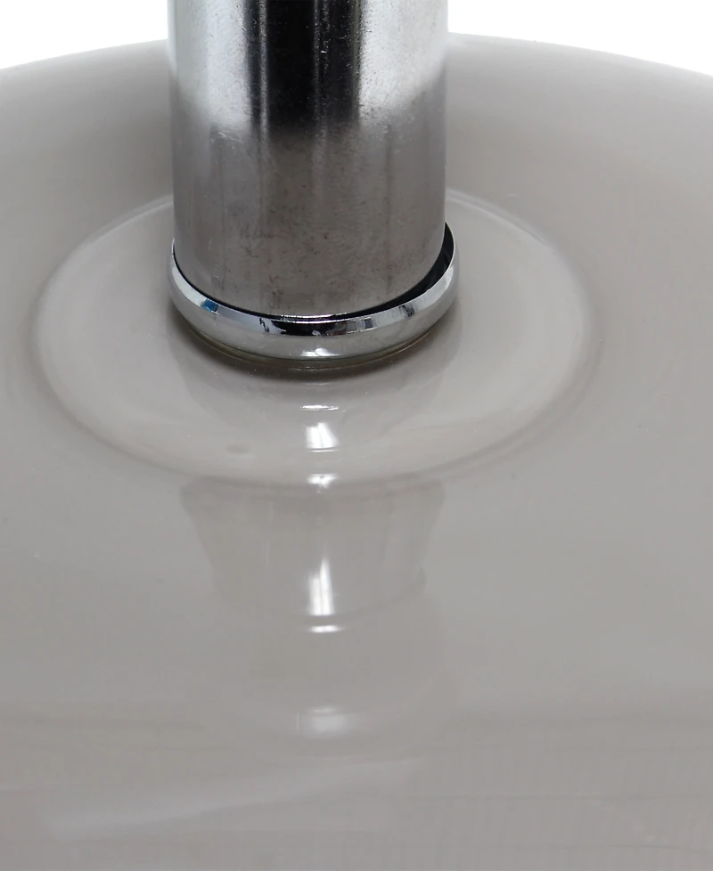 All The Rages 15.25" Modern Overload Glass Bedside Table Lamp with White Fabric Shade