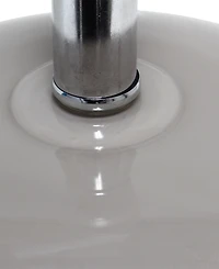 All The Rages 15.25" Modern Overload Glass Bedside Table Lamp with White Fabric Shade