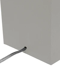 Lalia Home Lexington 21" Leather Base Modern Decor Bedside Table Lamp with Usb Charging Port