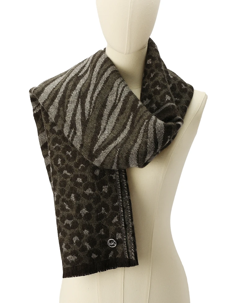 Michael Michael Kors Women's Animal-Print Jacquard Scarf