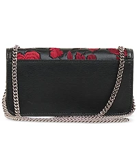 Karl Lagerfeld Paris Lafayette Tapestry Leather Wallet on a Chain