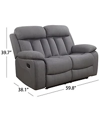 Fletcher 59.8" Stain-Resistant Polyester Reclining Loveseat