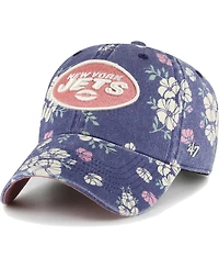 Women's '47 Brand Navy New York Jets Primrose Clean Up Adjustable Hat