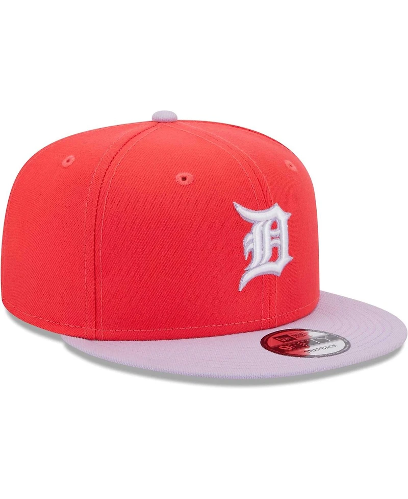 Men's New Era Red, Purple Detroit Tigers Spring Basic Two-Tone 9FIFTY Snapback Hat
