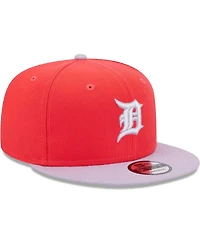 Men's New Era Red, Purple Detroit Tigers Spring Basic Two-Tone 9FIFTY Snapback Hat