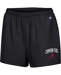 Women's Champion Black Alabama Crimson Tide Football Fan High Waist Shorts