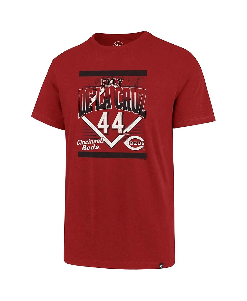 Men's '47 Brand Elly De La Cruz Red Cincinnati Reds Graphic T-shirt
