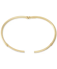 Italian Gold Glitter Polished Bypass Bangle Bracelet in 10k Gold