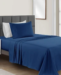 Sunham Microfiber Easy Care Solid -Pc. Sheet Set