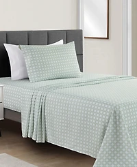 Sunham Microfiber Easy Care Printed 3-Pc. Sheet Set, Twin