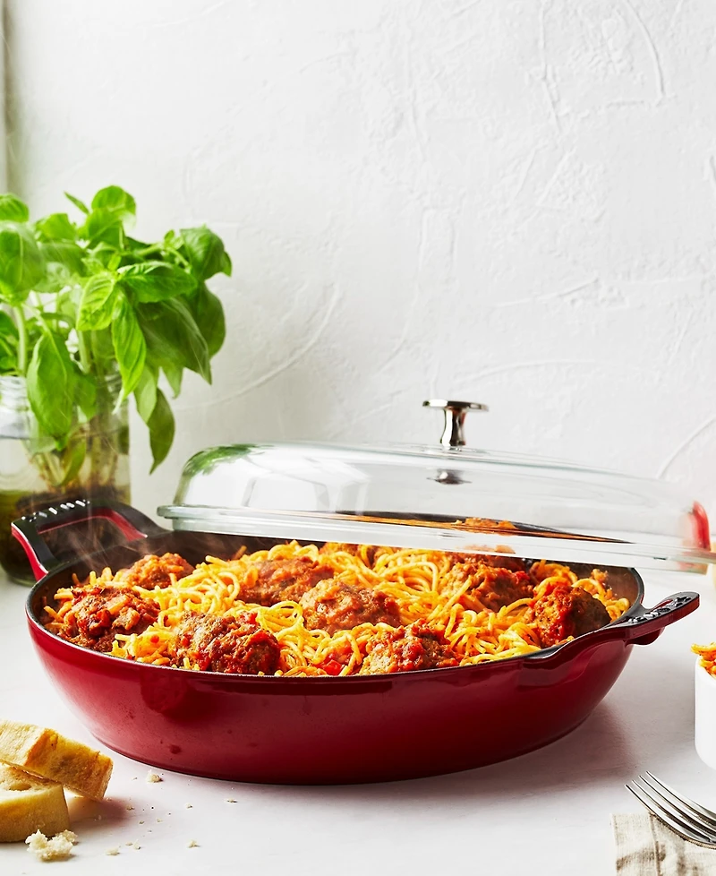 Staub Cast Iron 3.5-Qt Braiser with Glass Lid