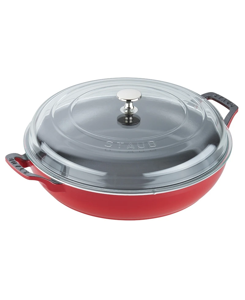 Staub Cast Iron 3.5-Qt Braiser with Glass Lid
